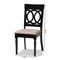 Baxton Studio Lucie Sand Upholstered and Espresso Wood 2-Piece Dining Chair Set 165-10537 - alternate 4